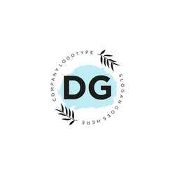 Dg initial logo with colorful circle template Vector Image