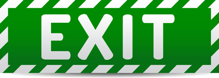 exit sign vector