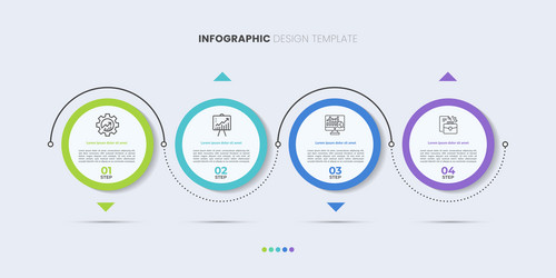 Business infographic template 4 step timeline Vector Image