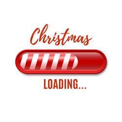 Christmas loading bar isolated on white background vector