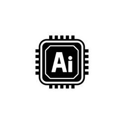 electronic chip circuit processor artificial vector image