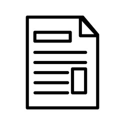 line icon document used to represent a file vector image