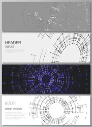 minimalistic layout of headers banner vector image