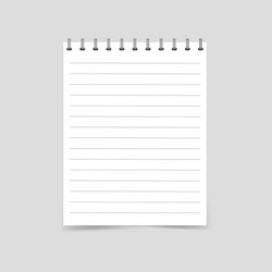 a realistic open exercise book with silver vector image