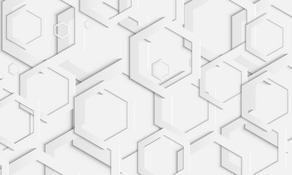 geometric hexagon overlapping layer vector image