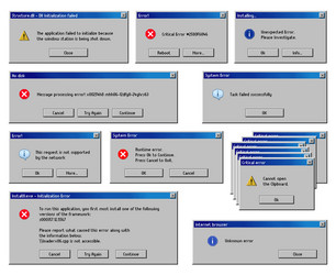 Computer Error Warning Popup vector image