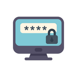 computer screen displaying password protected vector image