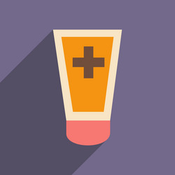 flat with shadow icon and mobile application vector image