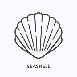 Abstract seashell simple logo Royalty Free Vector Image