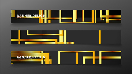 set a banner with rectangular background vector image