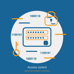 access control computer security concept vector image