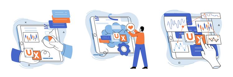 application testing metaphor vector image
