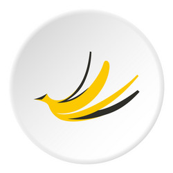 banana peel icon flat style vector