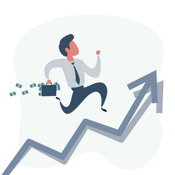 Cartoon businessman or accountant is showing Vector Image