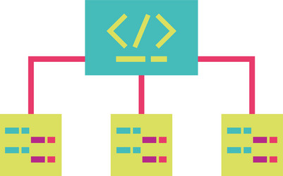 isolated website code design vector image
