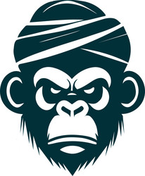 monkey head logo Vector Image