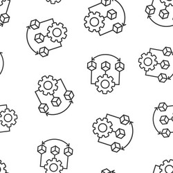api technology icon in flat style algorithm vector image
