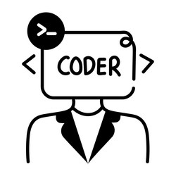 coder vector image