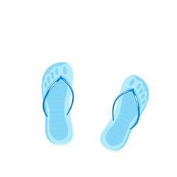 Summer beach flip flops isolated colorful pool Vector Image