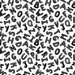 Hand drawn english alphabet cute letters for your Vector Image