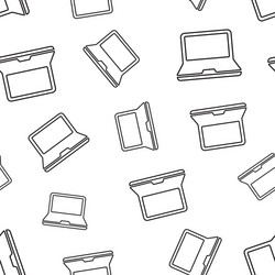 laptop computer seamless pattern background vector image