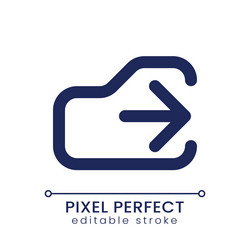 logout pixel perfect linear ui icon vector image