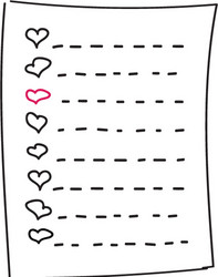 outline check to do list bullet vector image