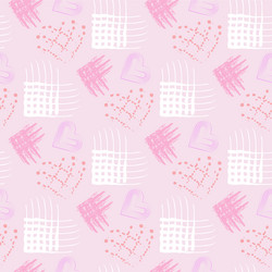 seamless pattern of different types hearts vector image