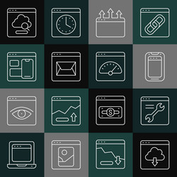set line cloud download browser setting mobile vector image
