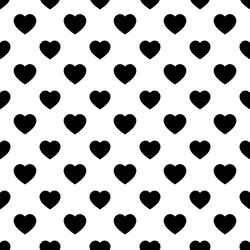 simple heart shape seamless pattern in diagonal vector image