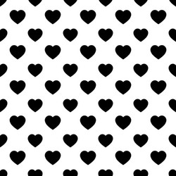 Simple heart shape seamless pattern in diagonal vector