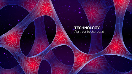 abstract technology background with connected vector image