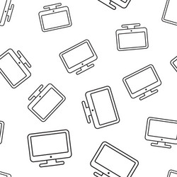 computer monitor seamless pattern background vector image