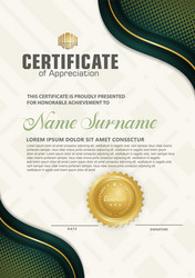 Luxury vertical modern certificate template Vector Image
