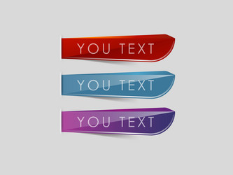 glossy web buttons set in different colors vector image
