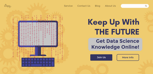 keep up with future get data science knowledge vector image