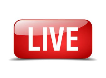 Red 3D Square Button with Realistic Shadow vector image