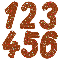 tempting tipography font design 3d numbers 123456 vector image