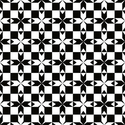 a seamless pattern of arrow shapes on square tiles vector image