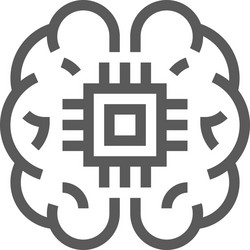 Artificial intelligence line icon Royalty Free Vector Image