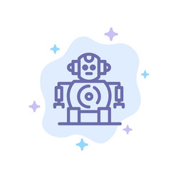 cnc robotics technology blue icon on abstract vector image