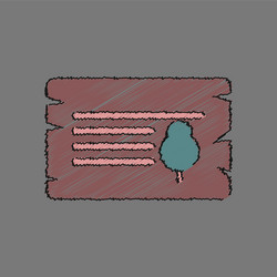 flat shading style icon paper from tree vector image