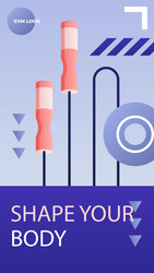gradient gym training and exercise posts stories vector image