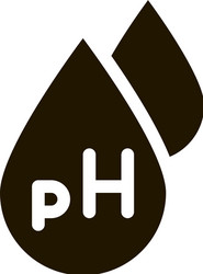 neutral ph drop icon glyph vector