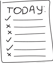 outline check to do list bullet vector image