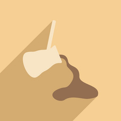 flat with shadow icon and mobile application vector image