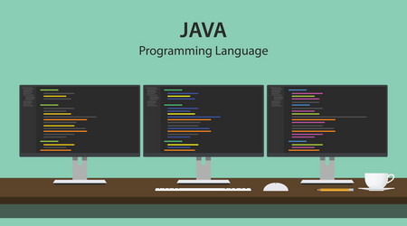 java programming language code vector image