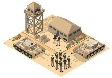 module object element for building design army vector image