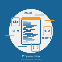 Program coding seo optimization concept vector