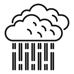 Rainy cloud icon simple cloudy rain Royalty Free Vector